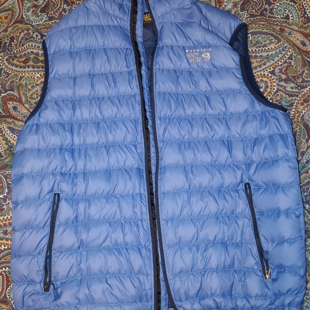 Mountain Hardwear Blue Down Feather Vest